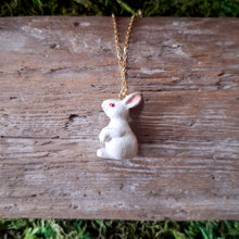 Load image into Gallery viewer, Porcelain White Rabbit Pendant