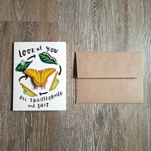Load image into Gallery viewer, "Look at You" Butterfly Wooden Magnet + Greeting Card