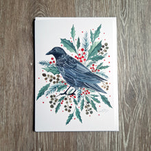 Load image into Gallery viewer, Holiday Crow Greeting Card