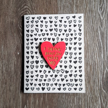 Load image into Gallery viewer, "I Think About You Every Day" Wooden Magnet + Greeting Card
