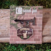 Load image into Gallery viewer, Apothecary Shop Sign Large Enamel Pin