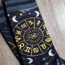 Load image into Gallery viewer, Astrology Sparkly Crew Socks