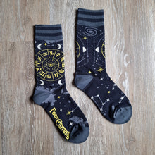 Load image into Gallery viewer, Astrology Sparkly Crew Socks