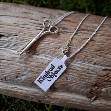 Load image into Gallery viewer, Vintage Silver Scissors Charm Necklace