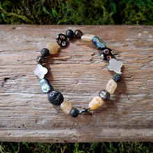 Load image into Gallery viewer, Oil Slick Mismatched Bead Bracelet