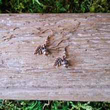 Load image into Gallery viewer, Tiny Copper Acorn Earrings