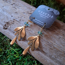 Load image into Gallery viewer, Talula Leaf Brass Earrings