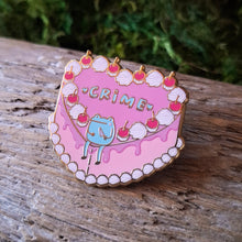 Load image into Gallery viewer, "Crime" Cake Frog Enamel Pig