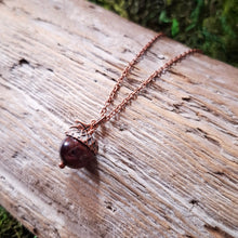 Load image into Gallery viewer, Tigers Eye Acorn Copper Necklace