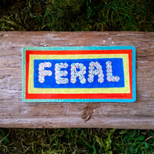 Load image into Gallery viewer, "Feral" Holographic Sequin Vinyl Sticker