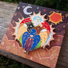 Load image into Gallery viewer, Rainbow/Progress Pride Angel Enamel Pin
