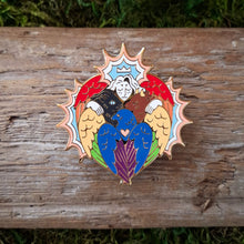 Load image into Gallery viewer, Rainbow/Progress Pride Angel Enamel Pin