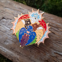 Load image into Gallery viewer, Rainbow/Progress Pride Angel Enamel Pin