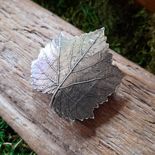 Load image into Gallery viewer, Grape Leaf Pewter Hair Barrette