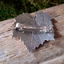 Load image into Gallery viewer, Grape Leaf Pewter Hair Barrette