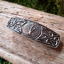 Load image into Gallery viewer, Tree of Life Pewter Hair Barrette