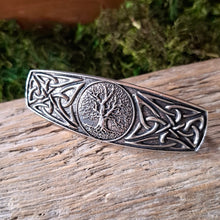 Load image into Gallery viewer, Tree of Life Pewter Hair Barrette