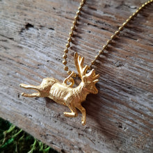 Load image into Gallery viewer, Gold Stag Necklace