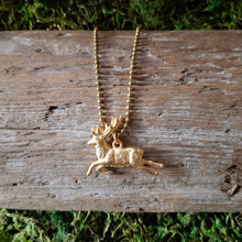 Load image into Gallery viewer, Gold Stag Necklace