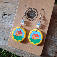 Load image into Gallery viewer, Handmade House Earrings