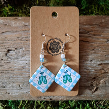 Load image into Gallery viewer, Handmade Blue Bug Earrings