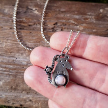 Load image into Gallery viewer, Pink Opal Rat Sterling Silver Pendant