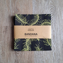 Load image into Gallery viewer, Black Centipede Print Bandana