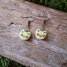 Load image into Gallery viewer, Handmade Froggy Earrings