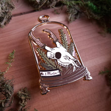 Load image into Gallery viewer, Muntjac Skull Curio Enamel Pin