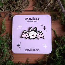 Load image into Gallery viewer, White Bat Enamel Pin