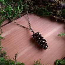 Load image into Gallery viewer, Brass Pinecone Pendant