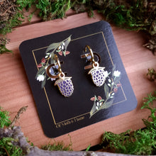 Load image into Gallery viewer, Blackberry Charm Earrings