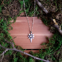 Load image into Gallery viewer, Moonstone Star Sterling Silver Pendant