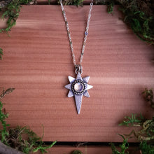 Load image into Gallery viewer, Moonstone Star Sterling Silver Pendant