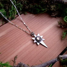 Load image into Gallery viewer, Moonstone Star Sterling Silver Pendant