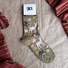 Load image into Gallery viewer, Deer Woodland Crew Socks