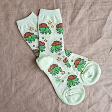 Load image into Gallery viewer, "Yee Frog!" Cowboy Frog Crew Socks
