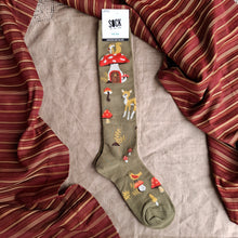 Load image into Gallery viewer, Woodland Mushroom Knee-High Socks