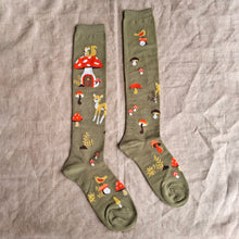Load image into Gallery viewer, Woodland Mushroom Knee-High Socks