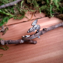 Load image into Gallery viewer, Sterling Silver Adjustable Dragon Ring