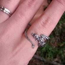 Load image into Gallery viewer, Sterling Silver Adjustable Dragon Ring