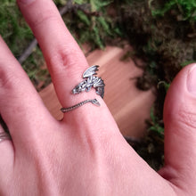 Load image into Gallery viewer, Sterling Silver Adjustable Dragon Ring