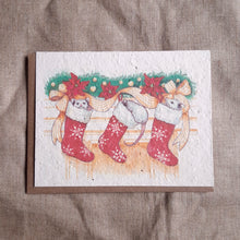 Load image into Gallery viewer, Opossum Stockings Plantable Greeting Card