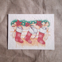 Load image into Gallery viewer, Opossum Stockings Plantable Greeting Card