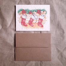 Load image into Gallery viewer, Opossum Stockings Plantable Greeting Card