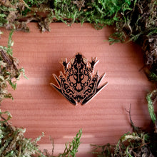 Load image into Gallery viewer, Spooky Frog Enamel Pin