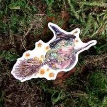 Load image into Gallery viewer, Frog Witch Vinyl Sticker