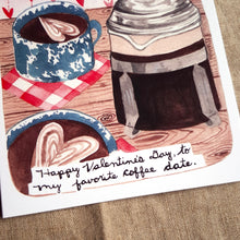 Load image into Gallery viewer, Coffee Date Valentine's Day Greeting Card