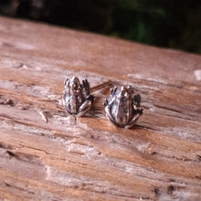 Load image into Gallery viewer, Sterling Silver Tiny Frog Studs
