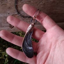 Load image into Gallery viewer, Copper Maple Seed Half Pendant